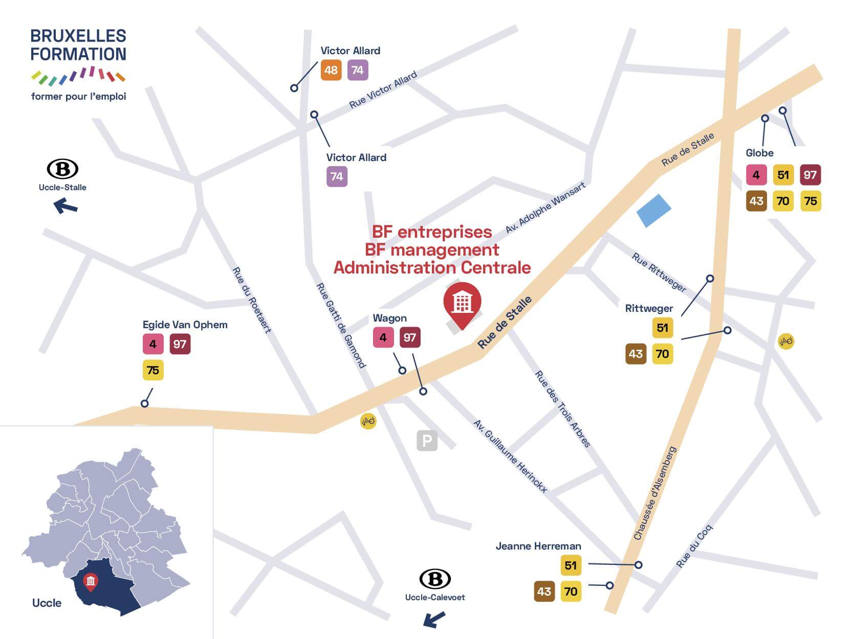 BF entreprises - map