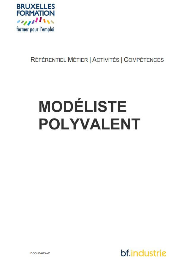 Référentiel métier activités compétences modéliste polyvalent