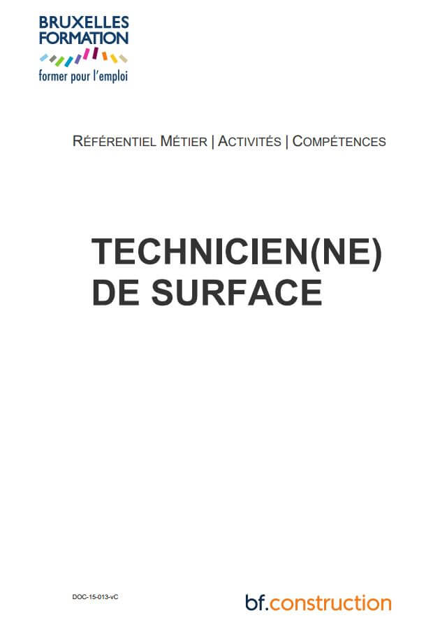 Référentiel métier activités compétences technicien de surface