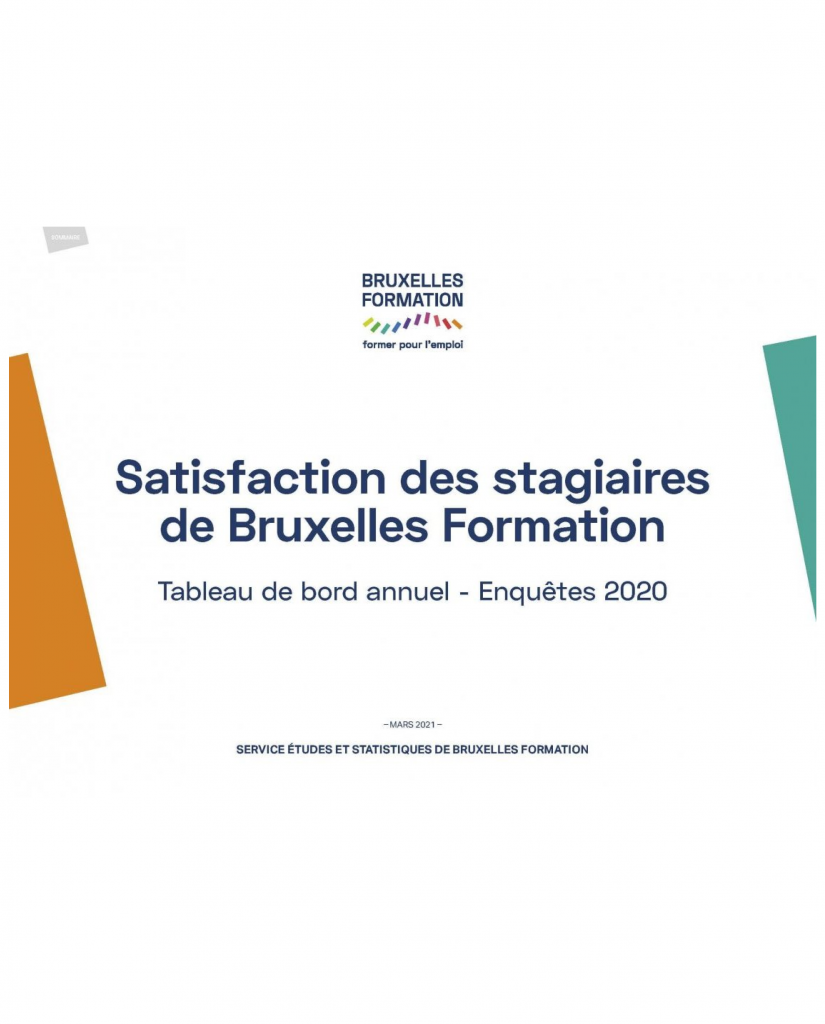Satisfaction des stagiaires de Bruxelles Formation 2020