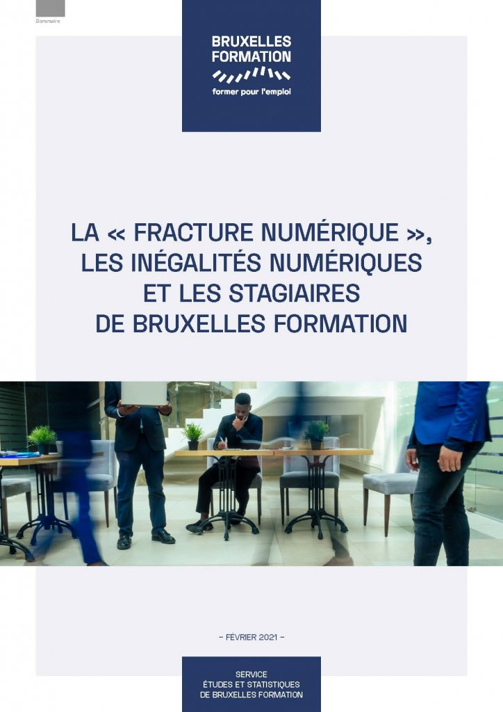 La « fracture numérique », les inégalités numériques et les stagiaires de Bruxelles Formation